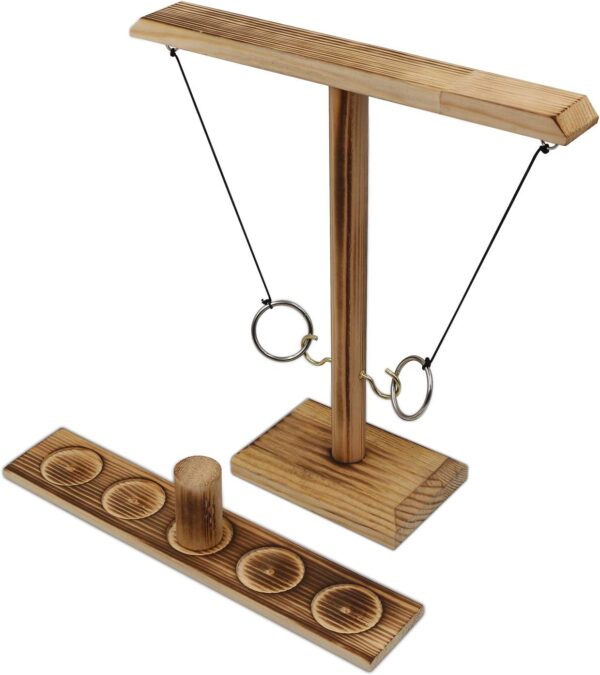 DIIQII Hook Ring Toss Game: Jeu D'anneau De Lancer en Bois Crochets Battle Jeux De Société avec Ensemble D'échelle for Kids Adult - Jeu de Fête pour DIIQII Hook Ring Toss Game: Jeu D'anneau De Lancer en Bois Crochets Battle Jeux De Société avec Ensemble D'échelle for Kids Adult - Jeu de Fête pour
